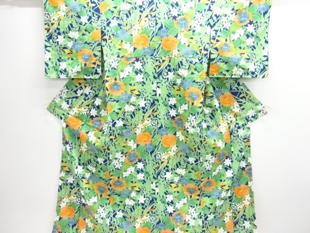 JAPANESE KIMONO / UNUSED KOMON / FLOWER